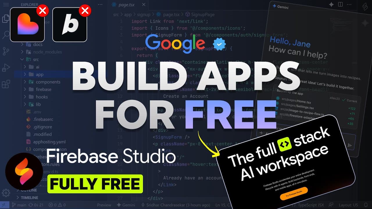 Build & Deploy Full Stack App for FREE | Google AI Studio + Supabase + GitHub + Netlify